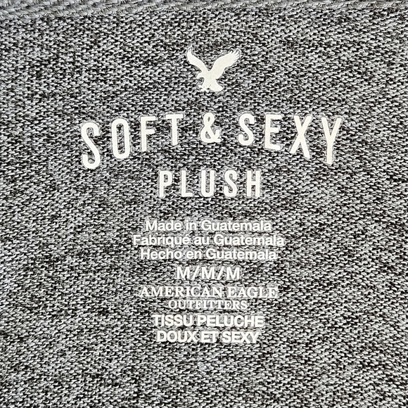 NWT!!! American Eagle Outfitters Gray Hooded Lace-Up Women's Top Size M - Picture 4 of 8